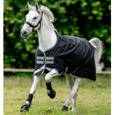 Horseware Amigo® Bravo 12 Original 250g 1200D Manta Negro / gris titanio / plata