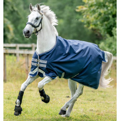 Horseware Amigo® Bravo 12 Original 250g 1200D Manta Marino / gris titanio / plata Azul marino