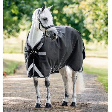 Manta Horseware Rambo 1680D Turnout 0g Negro / tormenta / gris plateado Manta Horseware Rambo 1680D Turnout 0g Negro / tormenta / gris plateado