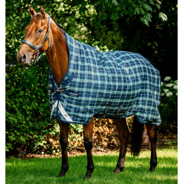 Cobertura Horseware Rhino Wug Turnout 0g Hunter check /Marine / vert Motifs