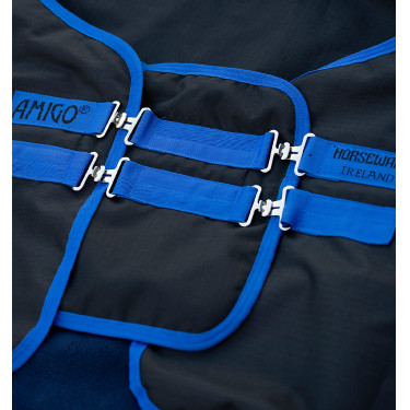 Extensión de pecho Amigo Horseware Negro / azul clásico Extensión de pecho Amigo Horseware Negro / azul clásico