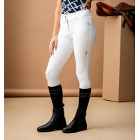 Pantalón Horseware AA Aria con parches en las rodillas y cintura de altura media Blanco