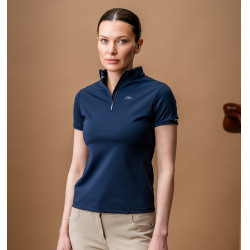 Polo Horseware AA Tech Quarter Gia Marino Azul marino