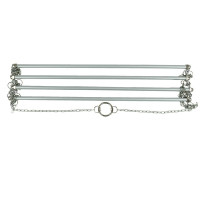 Colgador tipo escalera para mantillas et mantas Plata