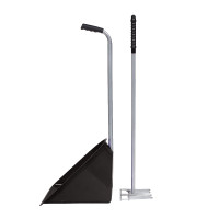 recogedor con rastrillo Horze Negro