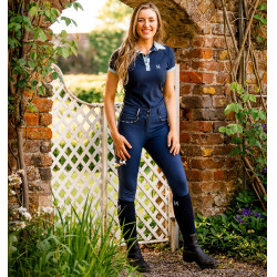 Pantalón Horseware Newmarket talle alto full seat Azúl marino / azúl marino