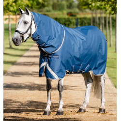 Manta Horseware Ionic Therapy Turnout 100g Bleu imperial / argent /Marine Azul
