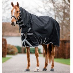 Manta Horseware Amigo 1200D Integrated Turnout 50g Negro / gris titanio / plata