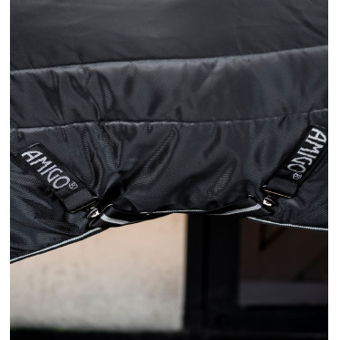 Manta de cuadra Horseware Amigo Ripstop Insulator 350g Negro / negro / plata