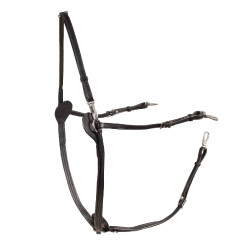 Pechopetral de pecho americana cuero Finn-Tack Negro
