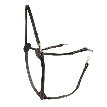 Pechopetral de pecho americana cuero Finn-Tack Negro