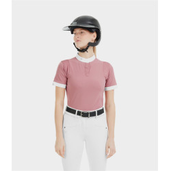 Camisa de concurso Aerolight de manga corta Horse Pilot mujer Rosa mesa