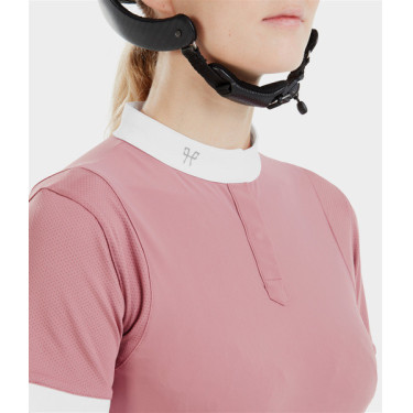 Camisa de concurso Aerolight de manga corta Horse Pilot mujer Rosa mesa