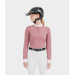 Camisa de concurso Aerolight de manga larga Horse Pilot para mujer Rosa mesa