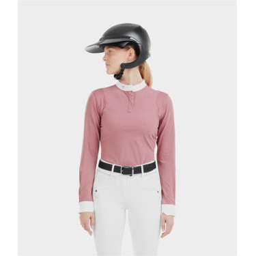 Camisa de concurso Aerolight de manga larga Horse Pilot para mujer Rosa mesa