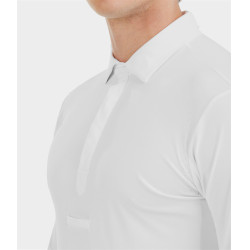 Camisa de concurso Aerolight de manga larga Horse Pilot para hombre Blanco