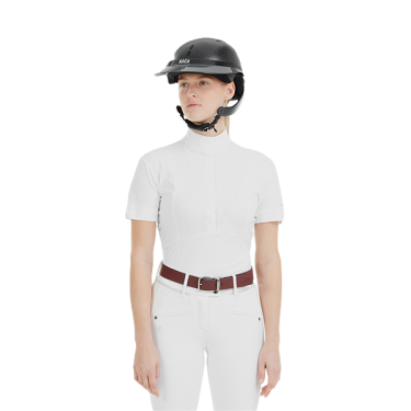 Camisa de concurso Monica Horse Pilot de manga corta para mujer