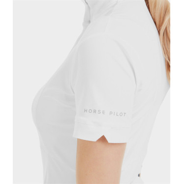 Camisa de concurso Monica Horse Pilot de manga corta para mujer Blanco Camisa de concurso Monica Horse Pilot de manga corta para mujer Blanco