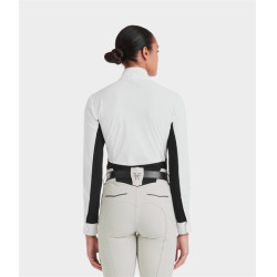 Camisa de concurso Monica Horse Pilot de manga larga para mujer Negro