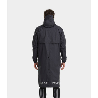 Impermeable largo Raintech Horse Pilot hombre Negro