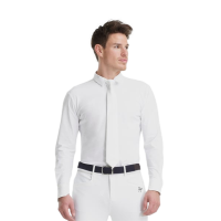 Camisa de concurso Aerolight de manga larga para hombre Horse Pilot Blanco