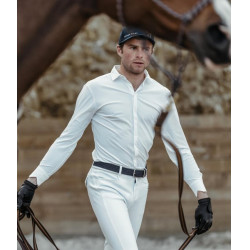 Camisa de concurso Aerolight de manga larga para hombre Horse Pilot Blanco