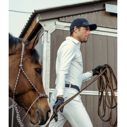 Camisa de concurso Aerolight de manga larga para hombre Horse Pilot Blanco