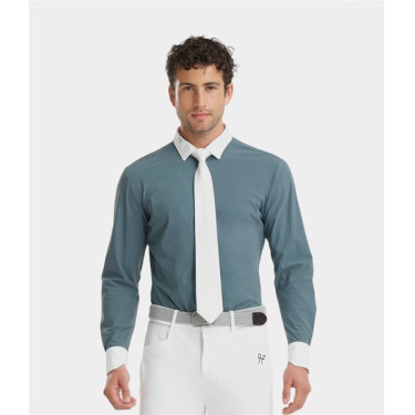 Camisa de concurso Aerolight de manga larga para hombre Horse Pilot Azul nublado