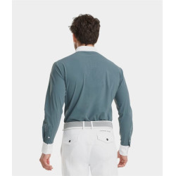 Camisa de concurso Aerolight de manga larga para hombre Horse Pilot Azul nublado