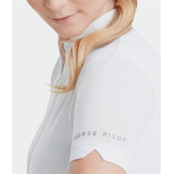 Polo Aeromesh de manga corta Horse Pilot mujer Blanco Polo Aeromesh de manga corta Horse Pilot mujer Blanco