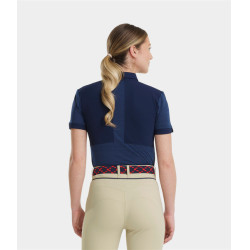 Polo Aeromesh de manga corta Horse Pilot mujer Marino Azul marino