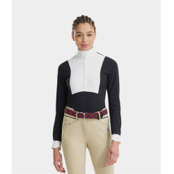 Polo de competición Monica Horse Pilot de manga larga para mujer Noche oscura Negro Polo de competición Monica Horse Pilot de manga larga para mujer Noche oscura Negro