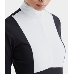 Polo de competición Monica Horse Pilot de manga larga para mujer Noche oscura Negro Polo de competición Monica Horse Pilot de manga larga para mujer Noche oscura Negro