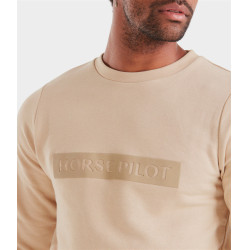 Sudadera Horse Pilot hombre Team Latté Marrón