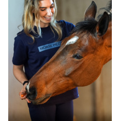 Camiseta Horse Pilot mujer Team Marino Azul marino