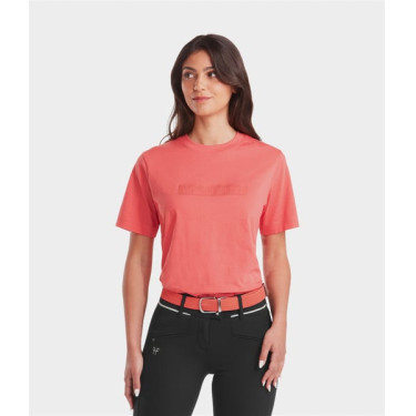 Camiseta Horse Pilot mujer Team Rosa coral