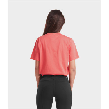Camiseta Horse Pilot mujer Team Rosa coral