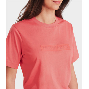 Camiseta Horse Pilot mujer Team Rosa coral