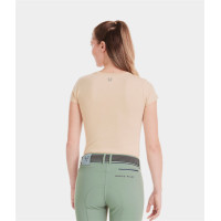 Camiseta Horse Pilot Team mujer Arena Amarillo