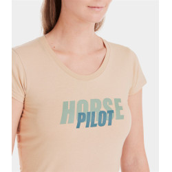 Camiseta Horse Pilot Team mujer Arena Amarillo Camiseta Horse Pilot Team mujer Arena Amarillo