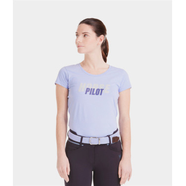 Camiseta Horse Pilot Team mujer Lavanda Violeta