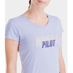 Camiseta Horse Pilot Team mujer Lavanda Violeta