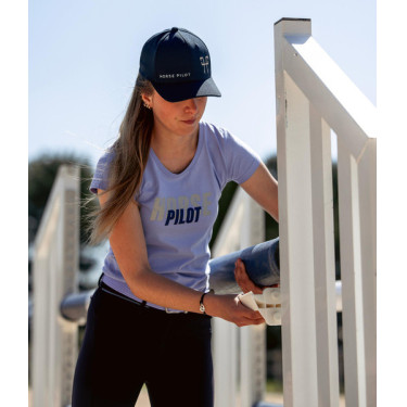 Camiseta Horse Pilot Team mujer Lavanda Violeta