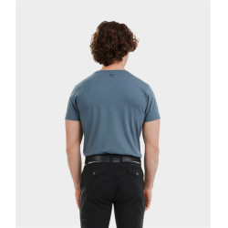 Camiseta Horse Pilot Team hombre Índigo vintage Azul