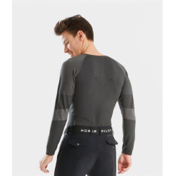 Camiseta Optimax Horse Pilot hombre Hierro Gris