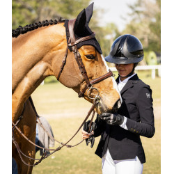 Chaqueta de concurso Aeromade Horse Pilot mujer Negro logo plateado Chaqueta de concurso Aeromade Horse Pilot mujer Negro logo plateado