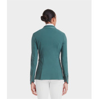 Chaqueta de concurso Aeromade Horse Pilot mujer Logotipo verde bálsamo plateado