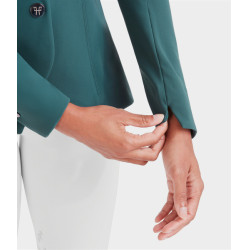 Chaqueta de concurso Aeromade Horse Pilot mujer Logotipo verde bálsamo plateado Chaqueta de concurso Aeromade Horse Pilot mujer Logotipo verde bálsamo plateado