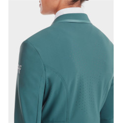 Chaqueta de concurso Aeromade Horse Pilot mujer Logotipo verde bálsamo plateado Chaqueta de concurso Aeromade Horse Pilot mujer Logotipo verde bálsamo plateado