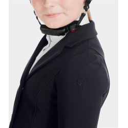 Chaqueta de concurso Aerotech Horse Pilot niña Noche oscura Negro